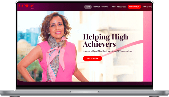Mockup Preview of Farihas Personal Branding Website on 15 inch Macbook Pro